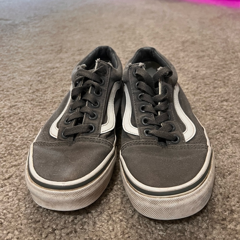 Vans Gray and White Old Skool Sneakers